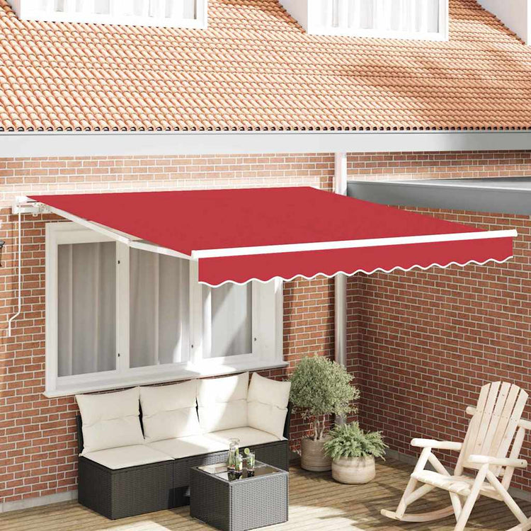 Vidaxx faltbarer Sonnenschirm rot 350 x 250 cm Polyester und Aluminium