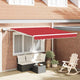 Vidaxx faltbarer Sonnenschirm rot 350 x 250 cm Stoff und Stahl