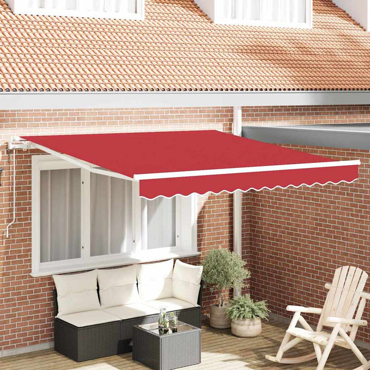 Vidaxx faltbarer Sonnenschirm rot 350 x 250 cm Stoff