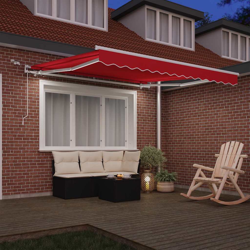 Vidaxx faltbarer Sonnenschirm rot 350 x 250 cm Polyester und Metall