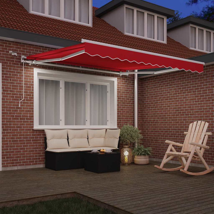Vidaxx faltbarer Sonnenschirm rot 350 x 250 cm Polyester und Metall