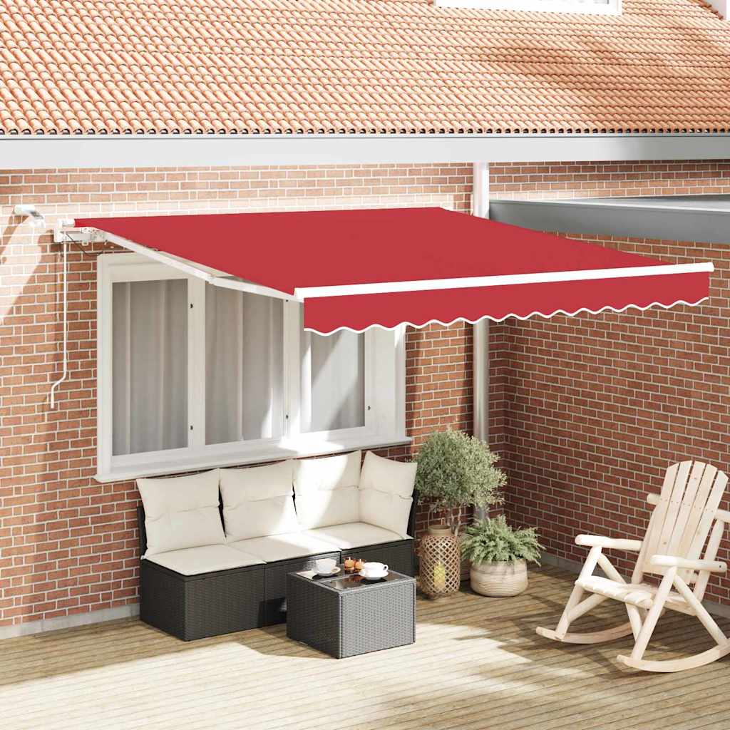 Vidaxx faltbarer Sonnenschirm rot 350 x 250 cm Polyester und Metall