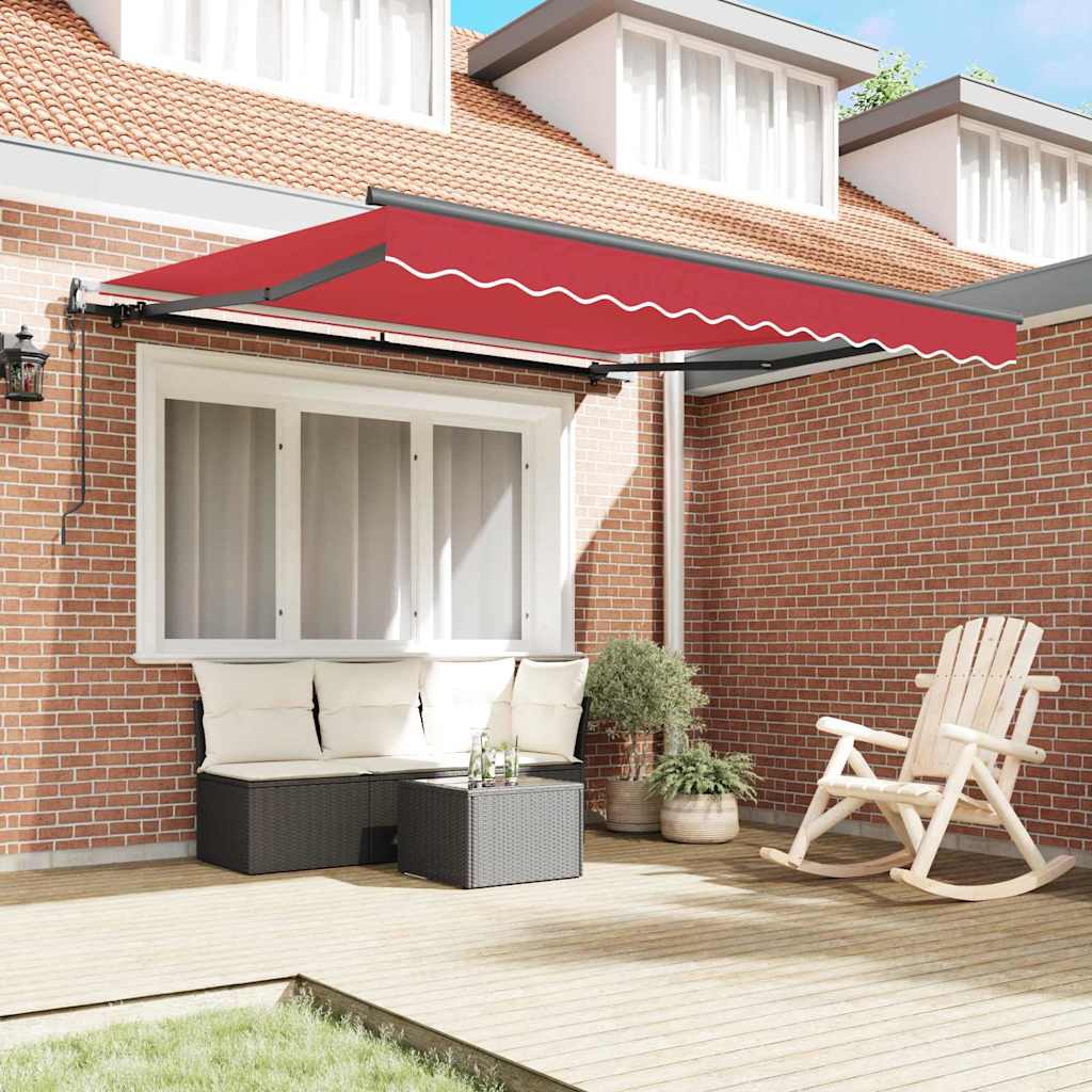 Vidaxx faltbarer Sonnenschirm rot 350 x 250 cm Stoff und Aluminium