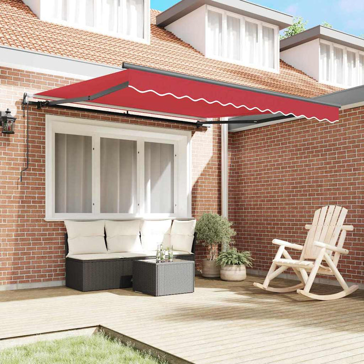 Vidaxx faltbarer Sonnenschirm rot 350 x 250 cm Stoff und Aluminium