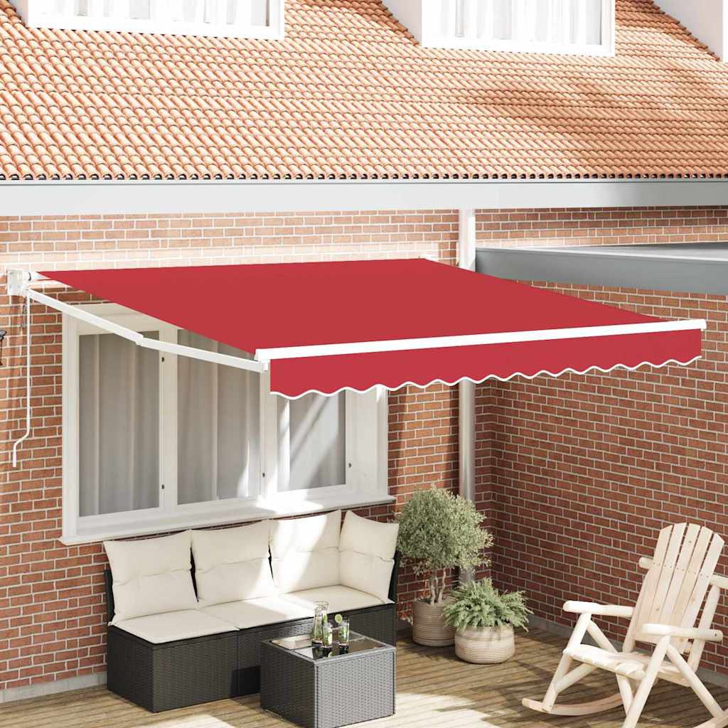Vidaxx faltbarer Sonnenschirm rot 350 x 250 cm Polyester und Aluminium