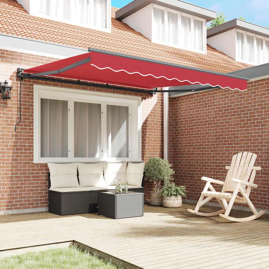 Vidaxx faltbarer Sonnenschirm rot 350 x 250 cm Polyester und Metall