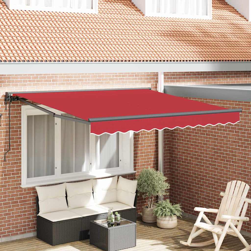 Vidaxx faltbarer Sonnenschirm rot 350 x 250 cm Polyester und Metall