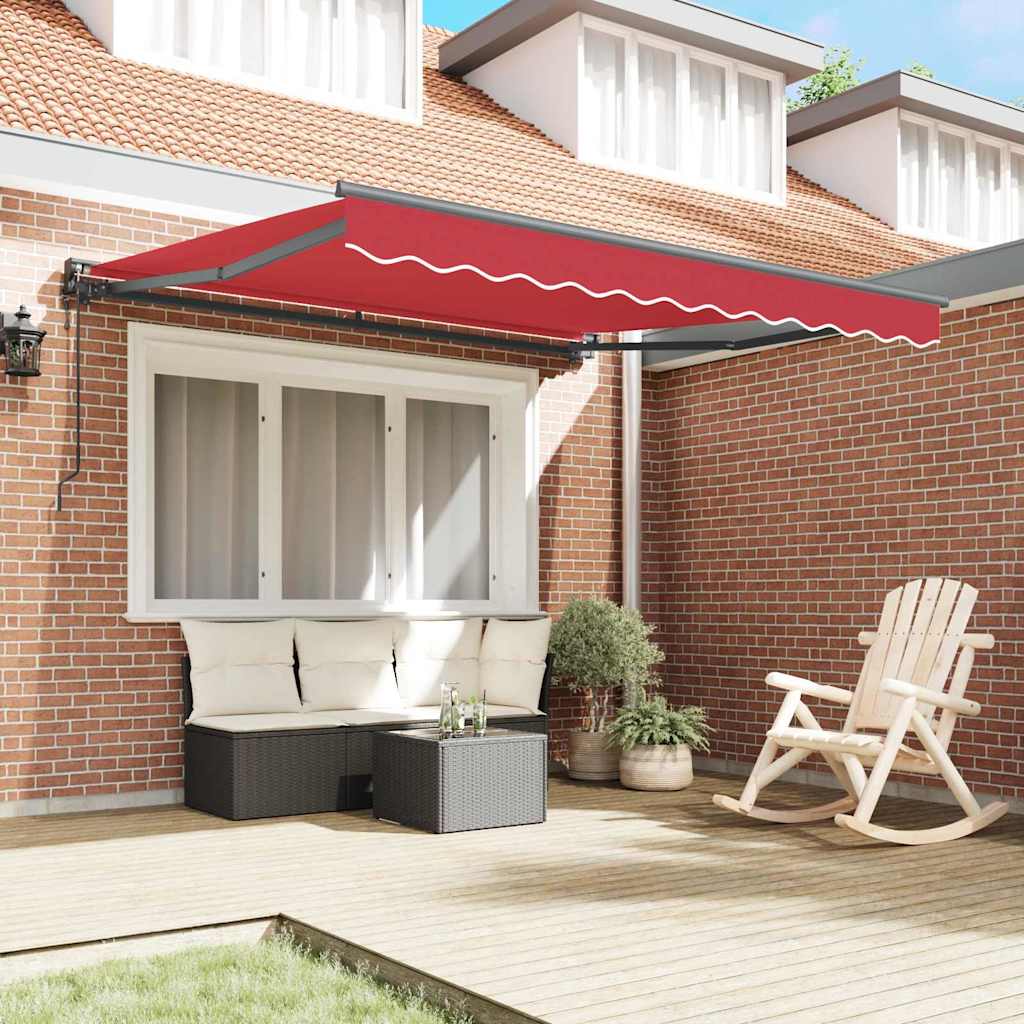 Vidaxx faltbarer Sonnenschirm rot 350 x 250 cm Polyester und Metall