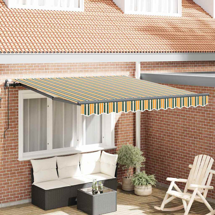 Vidaxx faltbarer Sonnenschirm grün und gelb 350 x 250 cm