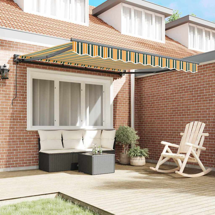 Vidaxx faltbarer Sonnenschirm grün und gelb 350 x 250 cm