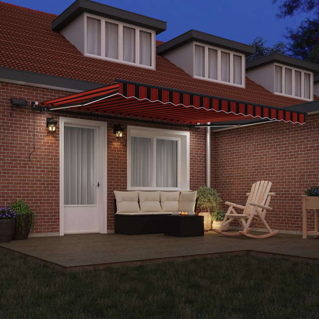 Vidaxx faltbarer Sonnenschirm orange und braun 400 × 300 cm Stoff