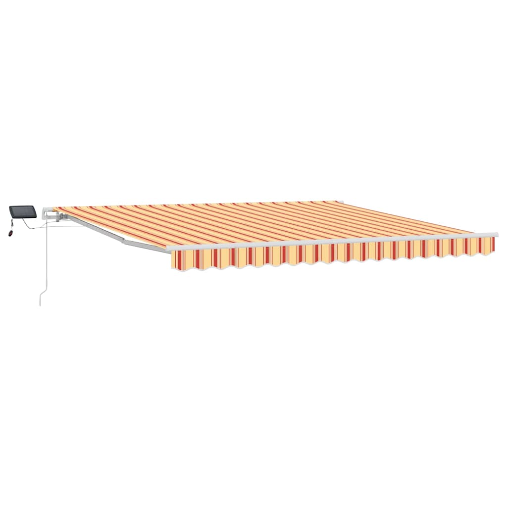 Vidaxx-Faltmarkise mit gelbem und orangefarbenem 400 × 300 cm-Stoff