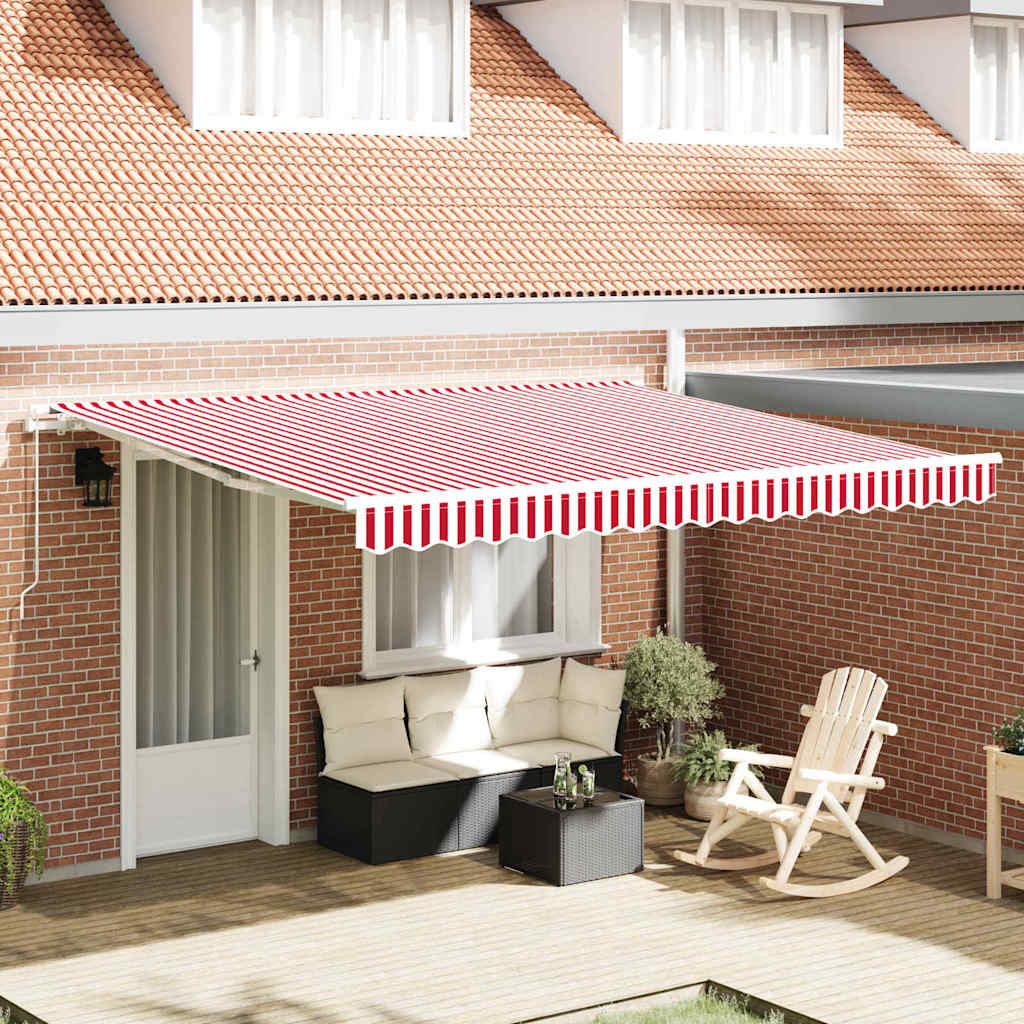 Vidaxx faltbarer Sonnenschirm rot und weiß 400 × 300 cm