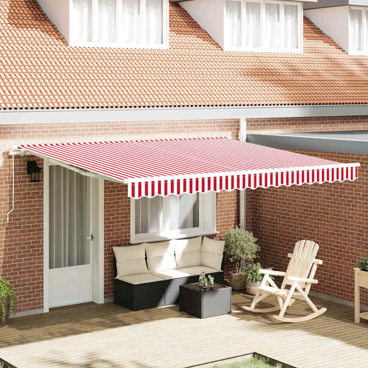 Vidaxx faltbarer Sonnenschirm rot und weiß 400 × 300 cm