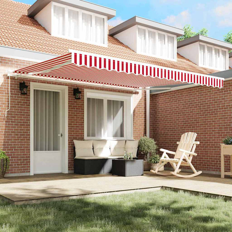 Vidaxx faltbarer Sonnenschirm rot und weiß 400 × 300 cm