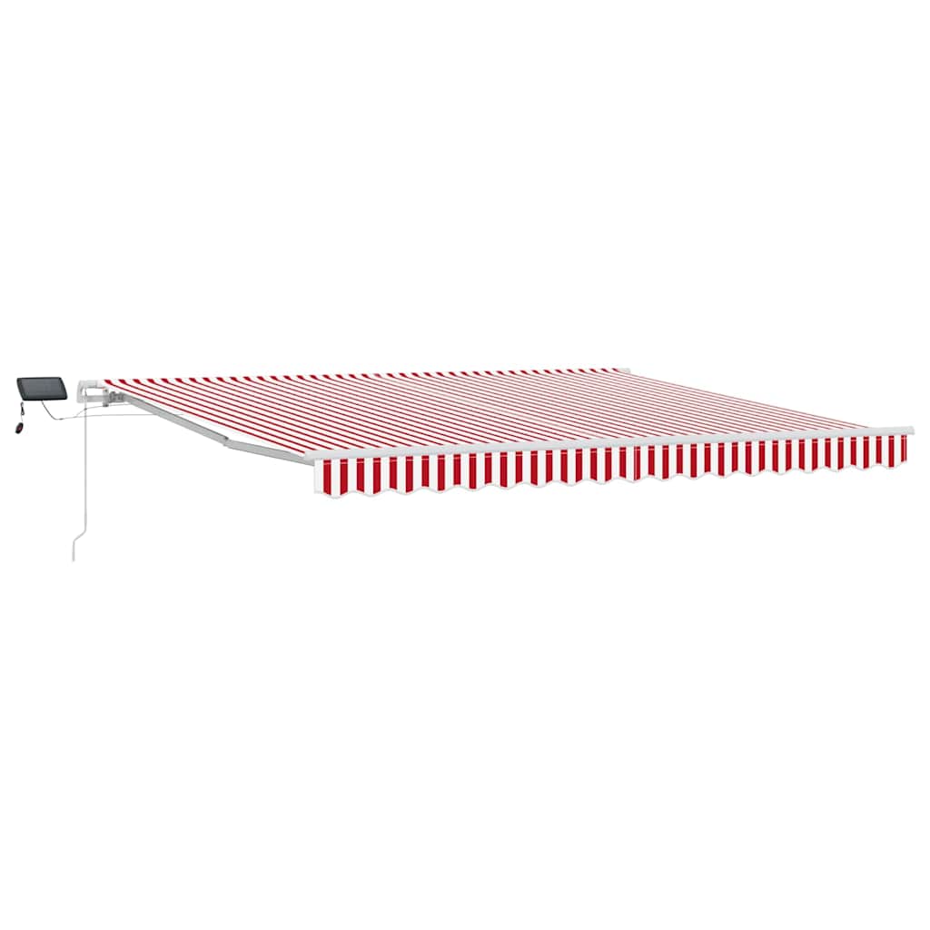 Vidaxx-Faltmarkise mit rot-weißem 400 × 300 cm-Stoff