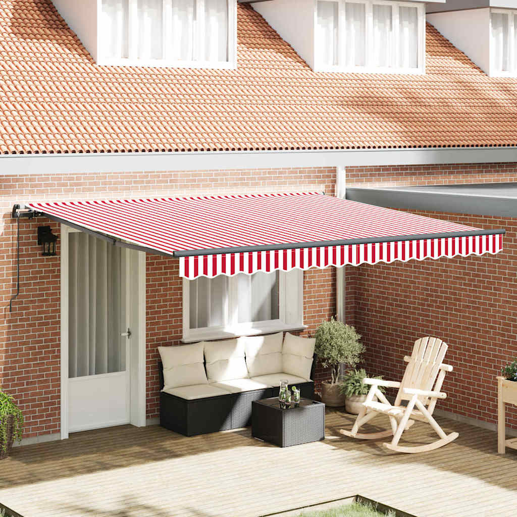 Vidaxx faltbarer Sonnenschirm rot und weiß 400 × 300 cm