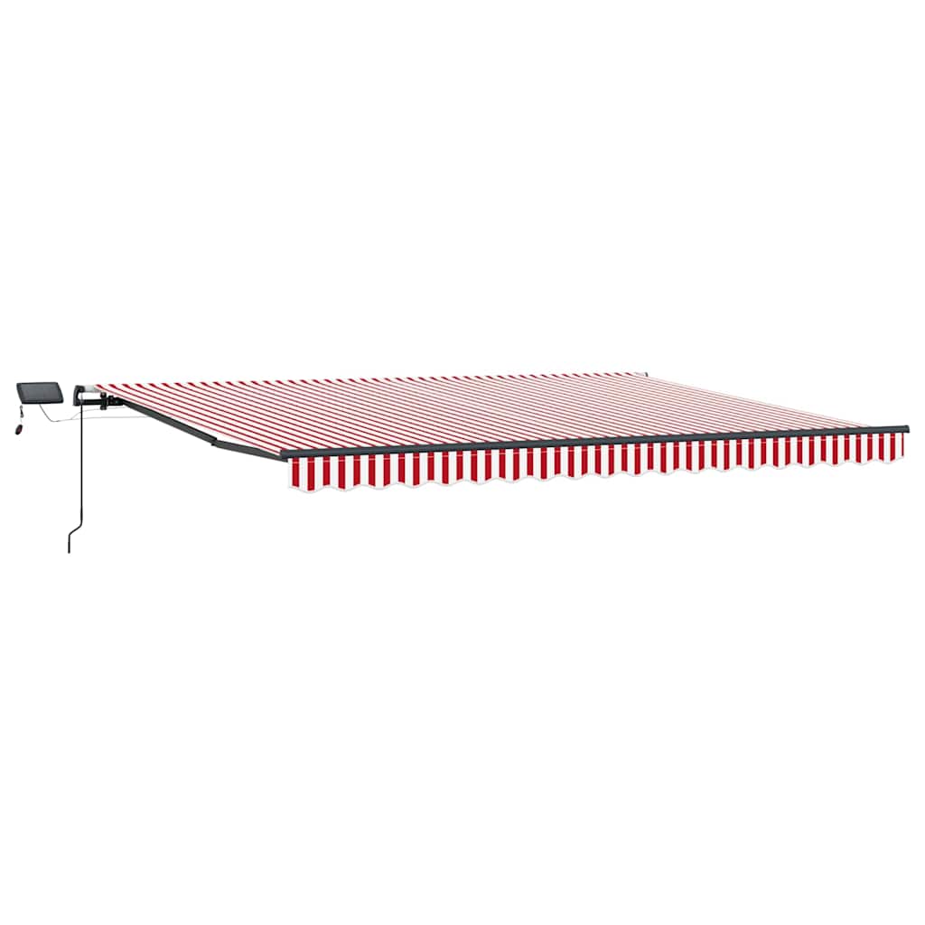 Vidaxx faltbarer Sonnenschirm aus rotem und weißem Stoff, 400 × 300 cm