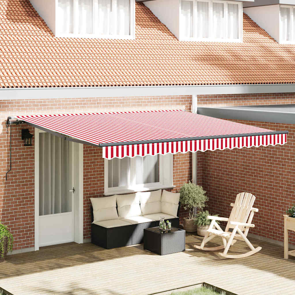 Vidaxx faltbarer Sonnenschirm rot und weiß 400 × 300 cm