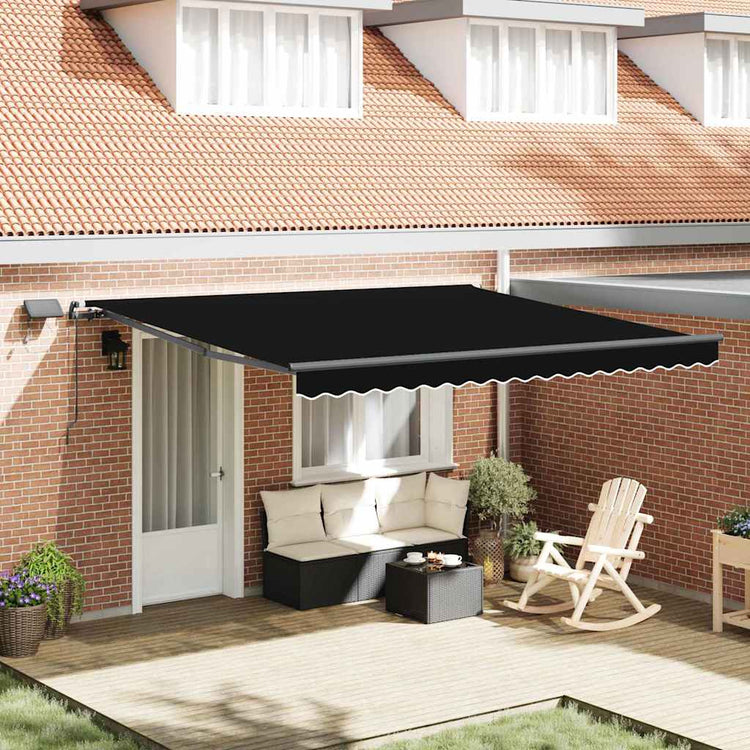 Vidaxx faltbarer Sonnenschirm schwarz 400 × 300 cm Stoff