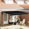 Vidaxx Faltmarkise schwarz 400 × 300 cm Stoff und Aluminium