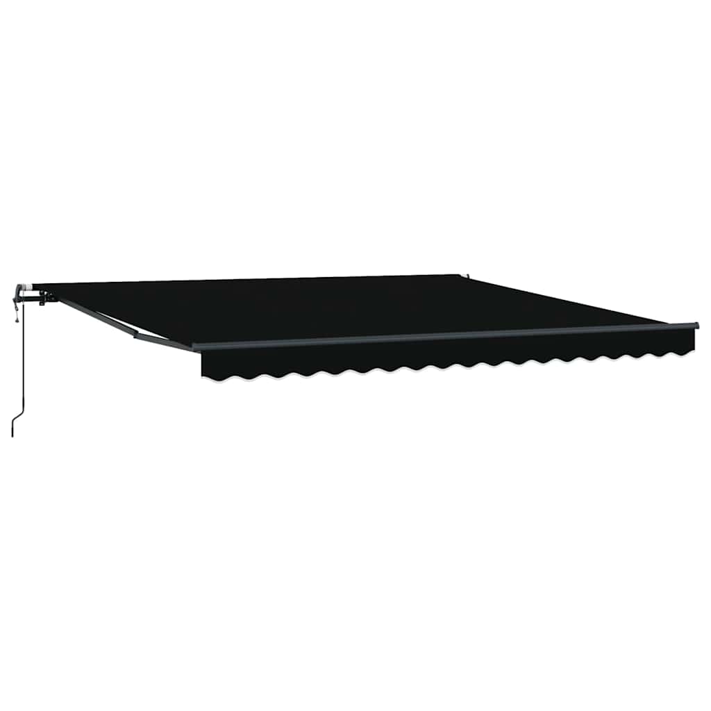 Vidaxx Faltmarkise schwarz 400 × 300 cm Stoff und Aluminium