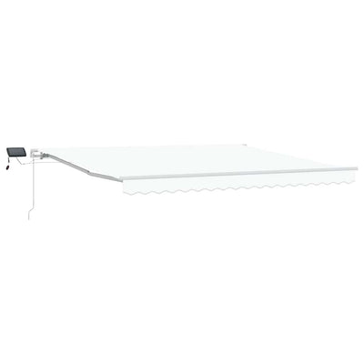 Vidaxx faltbarer Sonnenschirm weiß 400 × 300 cm Stoff und Stahl