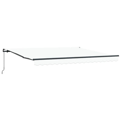 Vidaxx faltbarer Sonnenschirm weiß 400 × 300 cm Polyester und Stahl