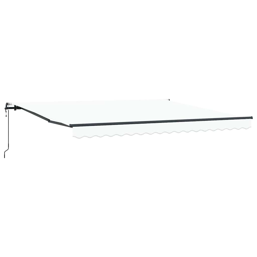 Vidaxx Faltmarkise weiß 400 × 300 cm Stoff und Aluminium