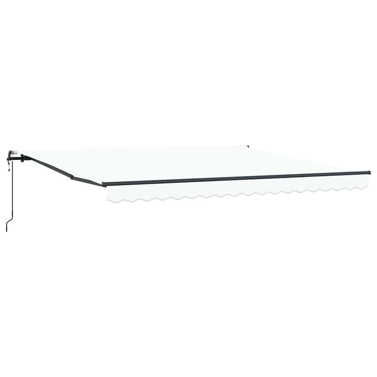 Vidaxx Faltmarkise weiß 400 × 300 cm Stoff und Aluminium