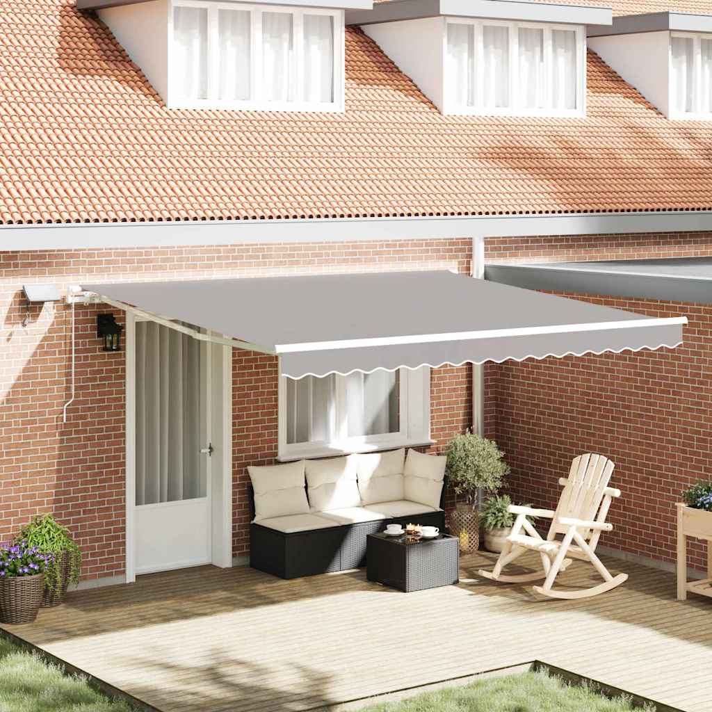 Vidaxx faltbarer Sonnenschirm hellgrau 400 × 300 cm Stoff und Stahl