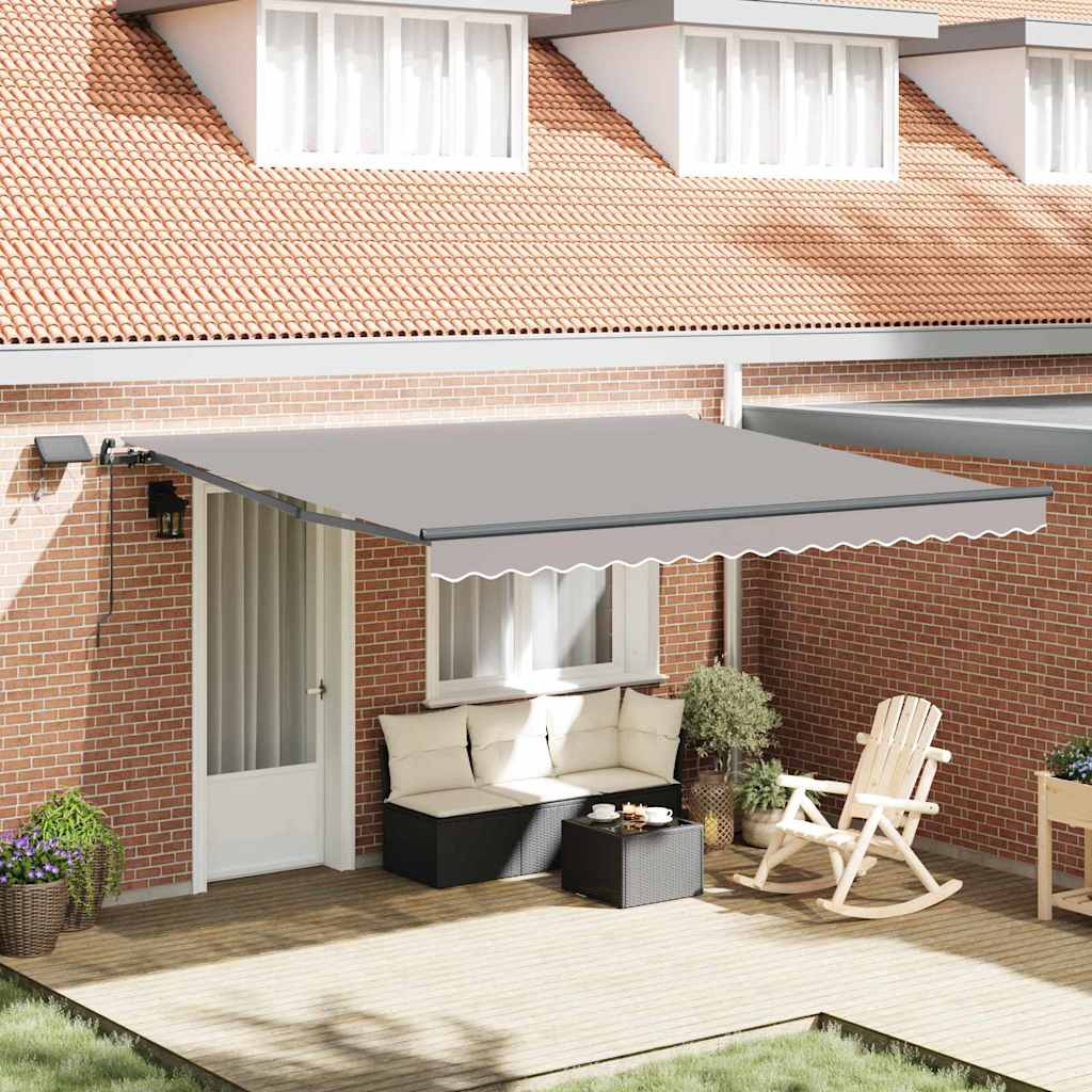 Vidaxx faltbarer Sonnenschirm hellgrau 400 × 300 cm Stoff