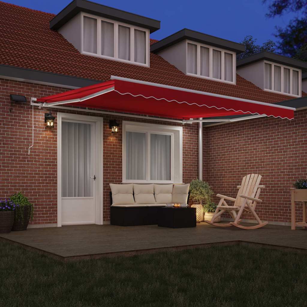 Vidaxx faltbarer Sonnenschirm rot 400 × 300 cm Stoff und Stahl