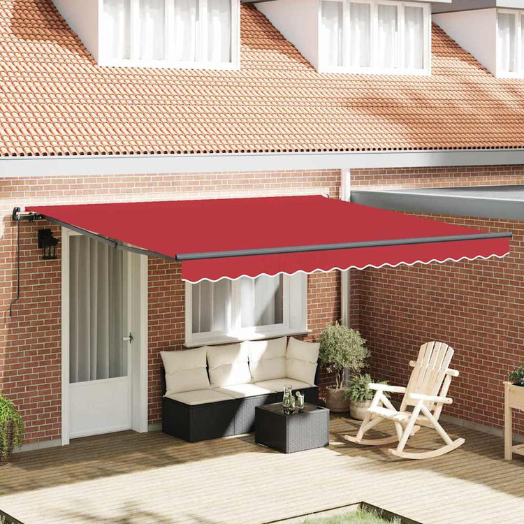 Vidaxx faltbarer Sonnenschirm rot 400 × 300 cm Polyester und Stahl