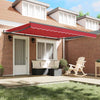 Vidaxx faltbarer Sonnenschirm rot 400 × 300 cm Polyester und Stahl