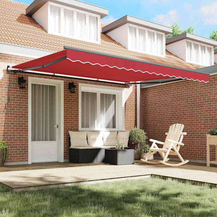 Vidaxx faltbarer Sonnenschirm rot 400 × 300 cm Polyester und Stahl