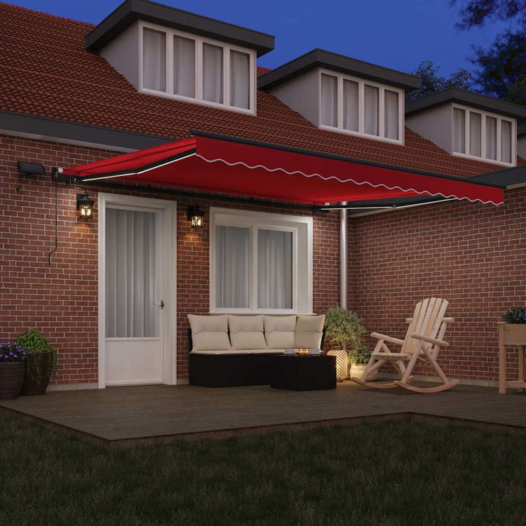 Vidaxx faltbarer Sonnenschirm rot 400 × 300 cm Stoff