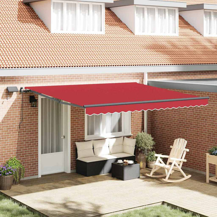 Vidaxx faltbarer Sonnenschirm rot 400 × 300 cm Stoff