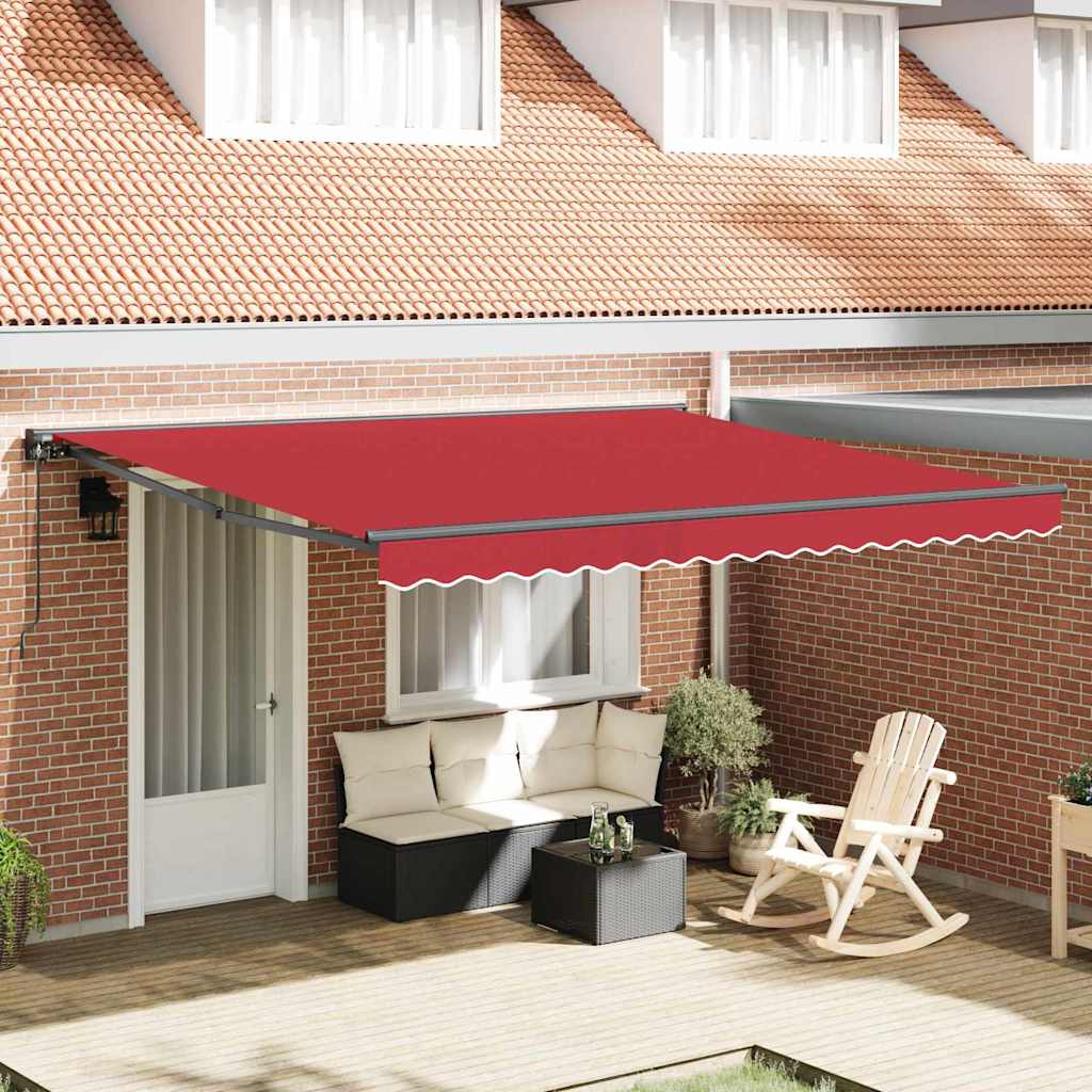 Vidaxx faltbarer Sonnenschirm rot 400 × 300 cm Polyester und Metall