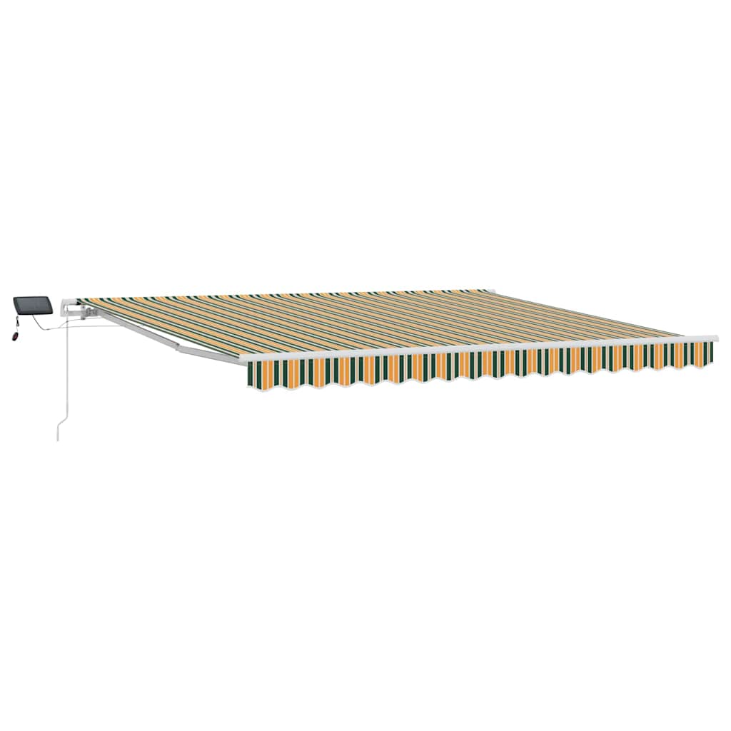 Vidaxx faltbarer Sonnenschirm grün und gelb 400 × 300 cm Stoff und Stahl