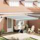 Vidaxx faltbarer Sonnenschirm grün und weiß 400 × 300 cm Stoff und Stahl