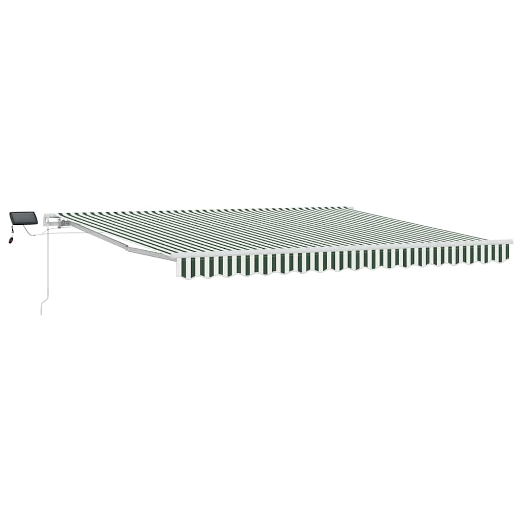 Vidaxx faltbarer Sonnenschirm grün und weiß 400 × 300 cm Stoff und Stahl