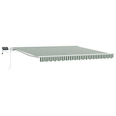Vidaxx faltbarer Sonnenschirm grün und weiß 400 × 300 cm Stoff und Stahl