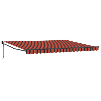 Vidaxx Markise Orange und Braun 450 x 300 x 165 cm Polyester und Metall