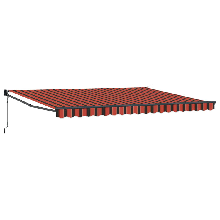 Vidaxx Markise Orange und Braun 450 x 300 x 165 cm Polyester und Metall