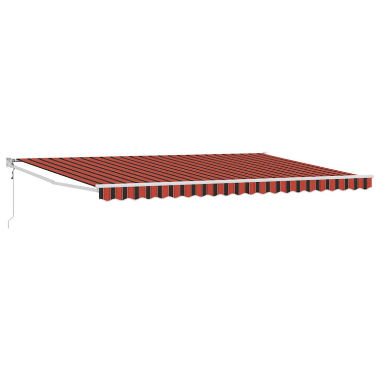 Vidaxx Markise Orange und Braun 500 x 300 x 165 cm Polyester und Metall