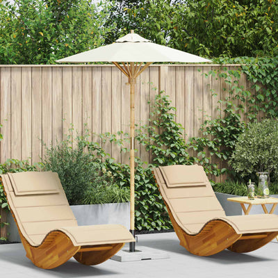 VidaXL Gartenschirm cremeweiß ø 270 x 260 cm Bambus