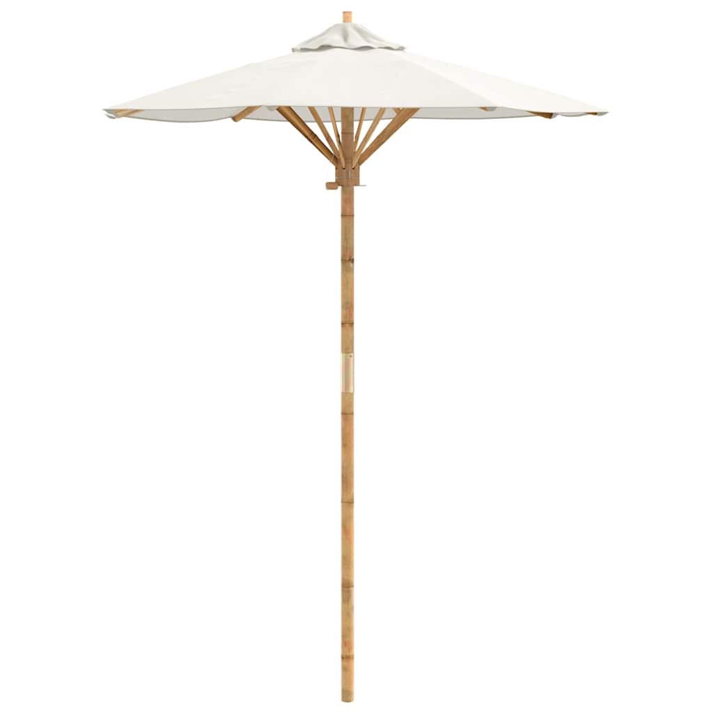 VidaXL Gartenschirm cremeweiß ø 270 x 260 cm Bambus