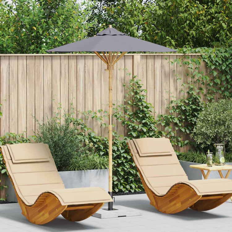Vidaxxl Gartenschirm dunkelgrau ø 270 x 260 cm Bambus