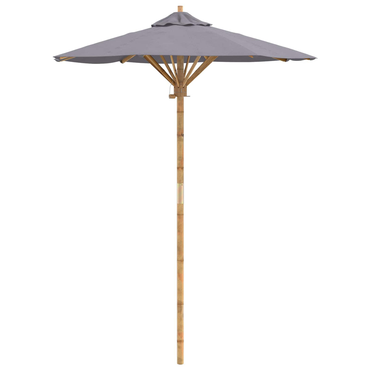 Vidaxxl Gartenschirm dunkelgrau ø 270 x 260 cm Bambus